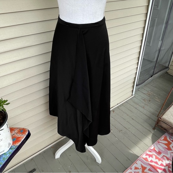 BCBGMAXAZRIA Caryln Satin Skirt in Black Size L (NWT) - Picture 9 of 14